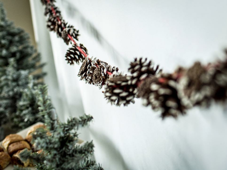 decoration garland pine cone original autumn