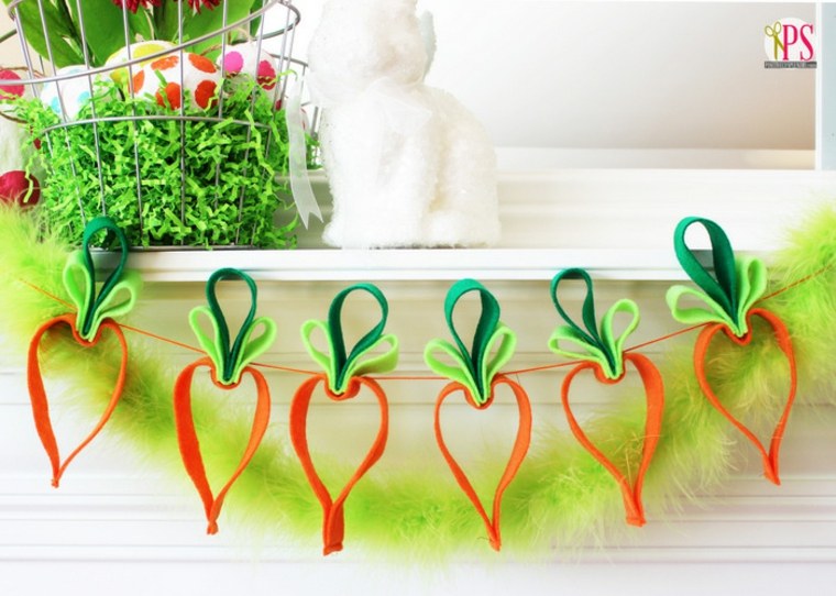 diy easter idea garland carrots diy activity manual child