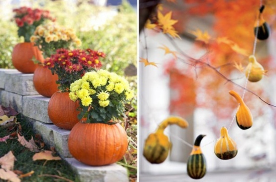 garland halloween pumpkins