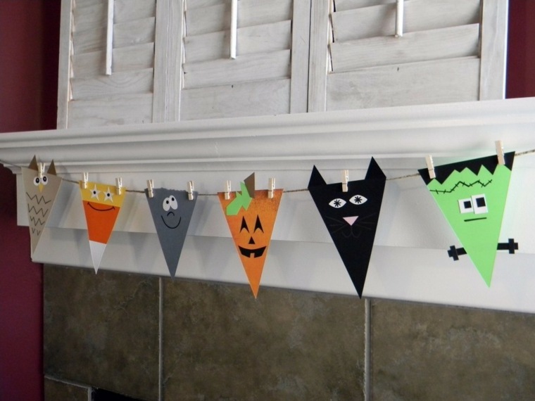 brico halloween aktiviti aktiviti garland paper home deco