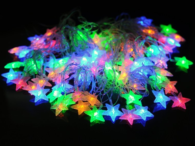 outdoor decoration idea garland light star suspension