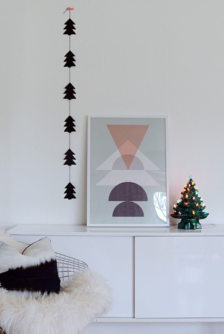 garlands modern christmas black fir design