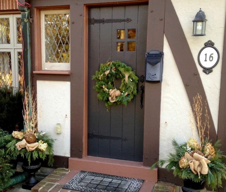 garland entry Noel decoration doors