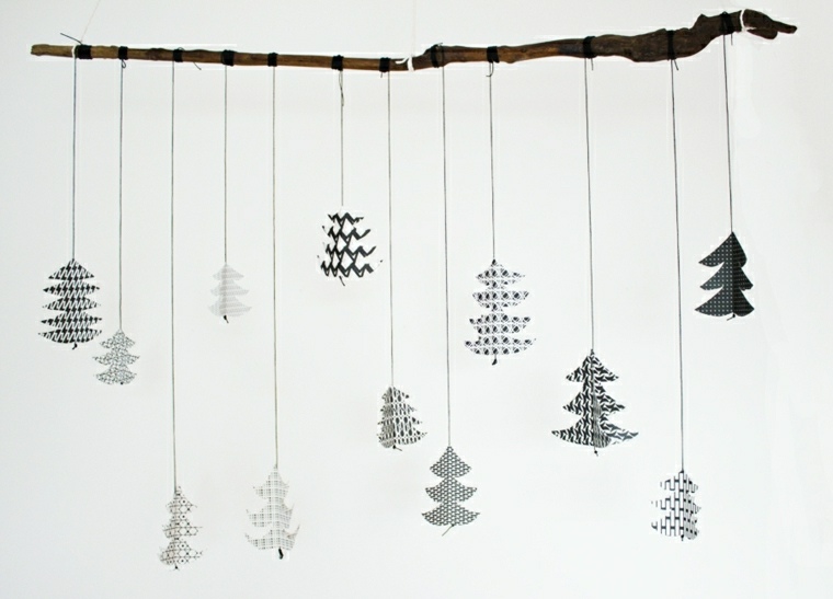 decoration christmas suspension to make yourself hanging fir cardboard