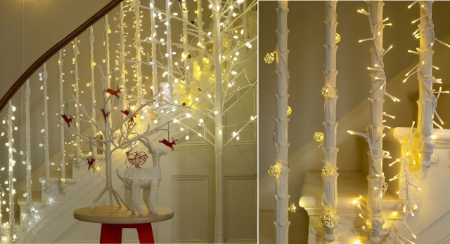 garlands-lights-jul-trapper-hvid-hjorte-dekorative kranser lys