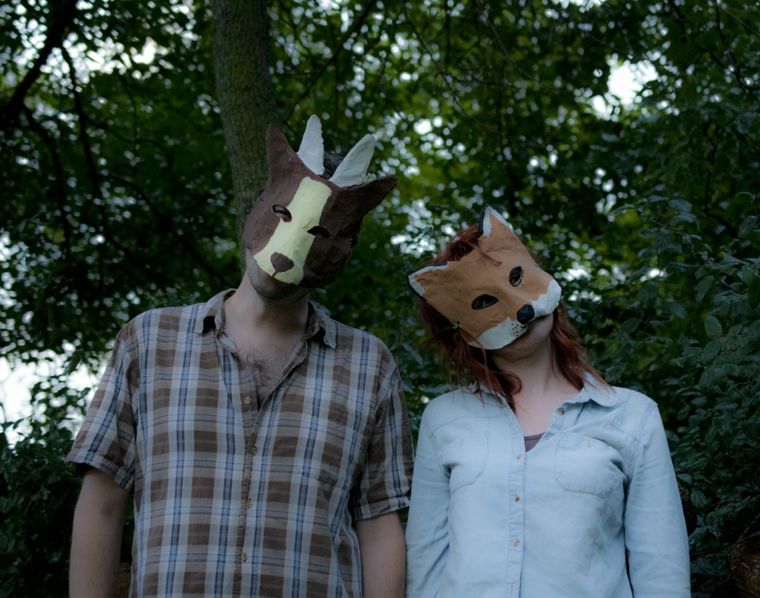 diy halloween disguise mask cardboard face animal idea