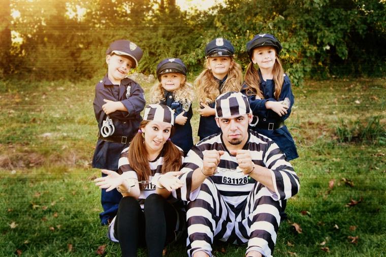 forkæle halloween familie ideen diy politimand