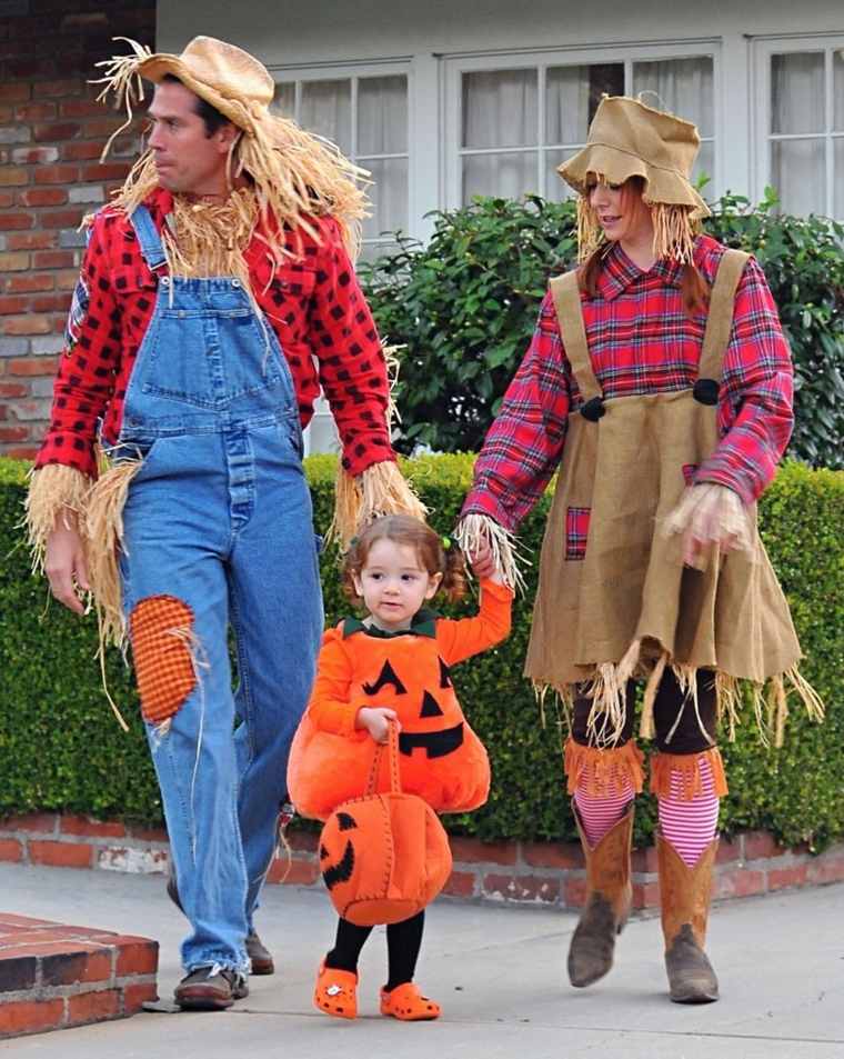 græskar forklædning halloween idé familie kostume diy