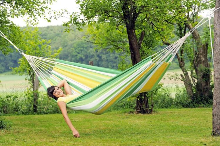 hammocks garden multicolored fabric