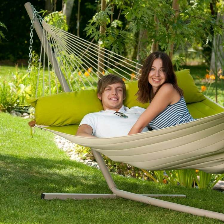 green design double hammocks