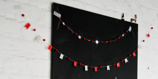 DIY idea-Krismas-kalungan bunga putih-merah