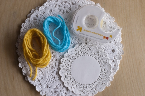 DIY idé-Garland-Jul-doilies papir