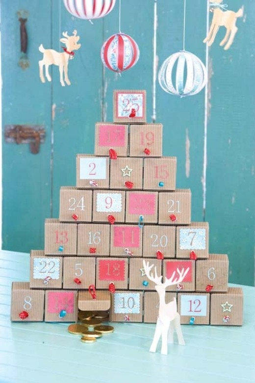 Adventskalender idé-originale pyramide-bokser