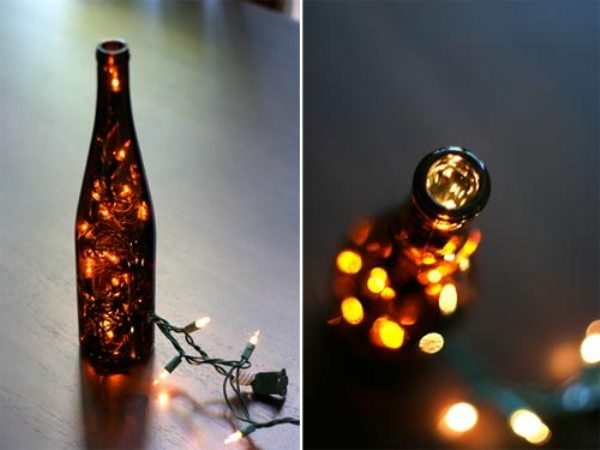 idé Deco-jule-glimmer-lyse-flaske