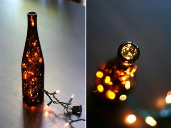 idea Deco-Krismas-tinsel terang-botol