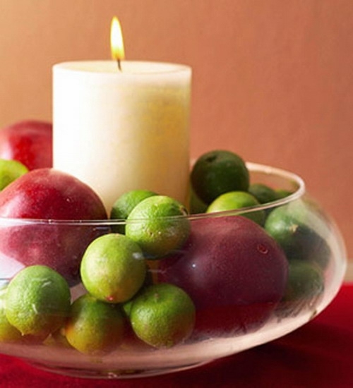 deco idea dining table bowl fruit