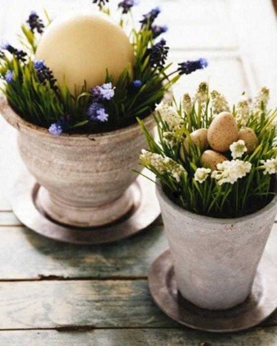 idea eggs flowers deco