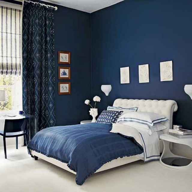 idea-paint-room-bedroom-dark blue-white