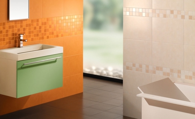 ideas-tiled bath-bathroom-color-orange ceramic