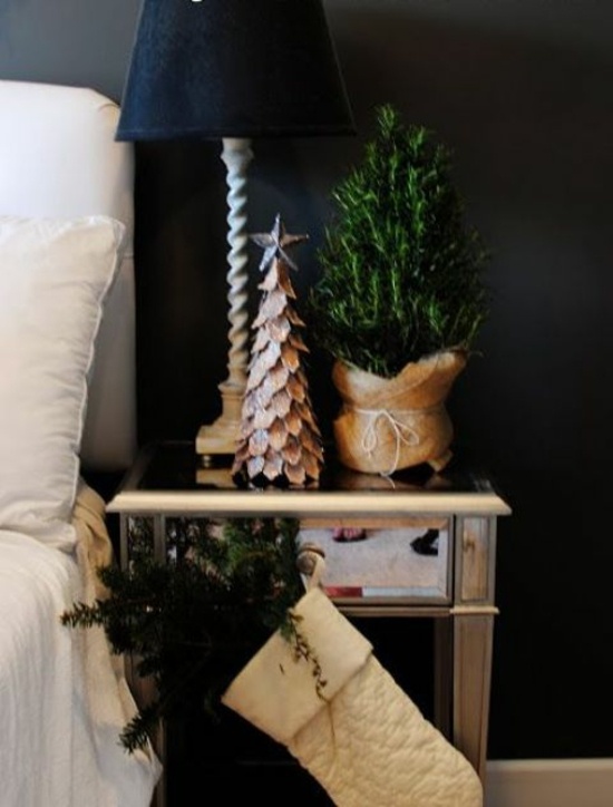 decorating ideas bedroom rustic christmas look