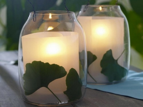 deco ideas lanterns elegant green leaves