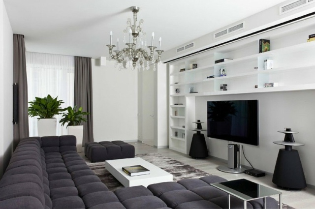 decor ideas living room gray white