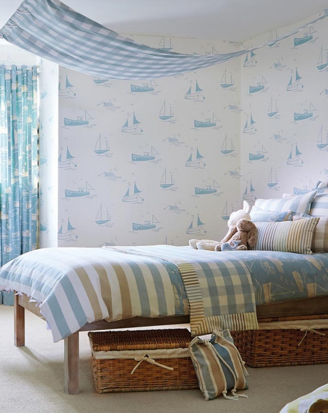 wallpapers kids room-sailboat