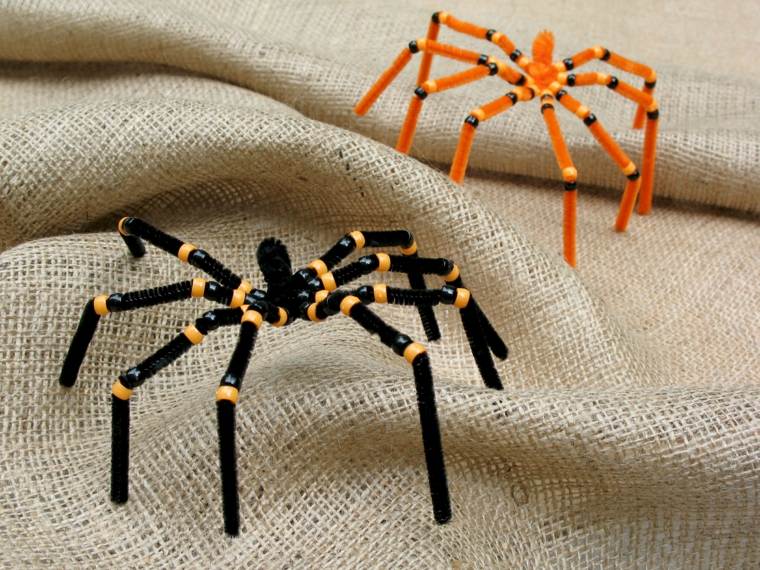 idea brico halloween easy spider decoration