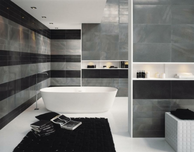 bathroom black gray white bath mat black idea bathtub