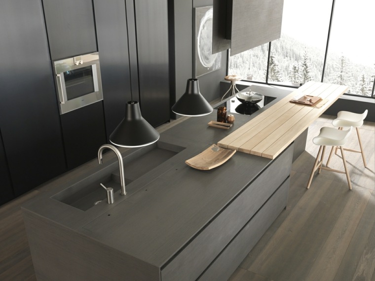 idea design black kitchens and wood design