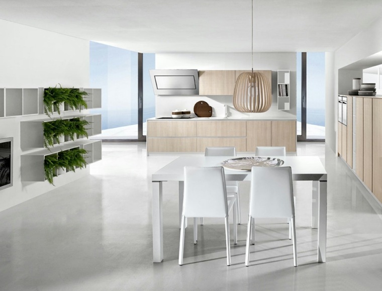 deco idea of ​​modern kitchen wood furniture