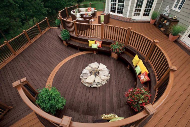 idea landscaping lounge wood garden terrace