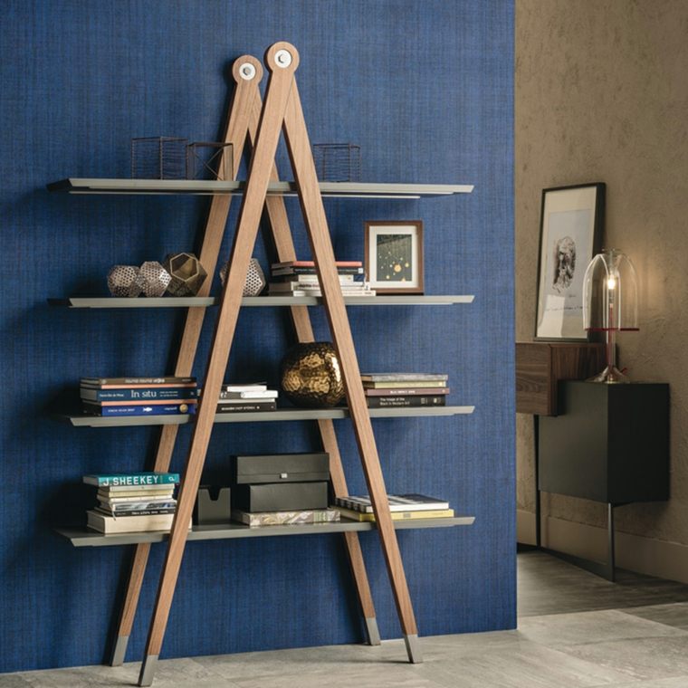 library giotto design wood modern wall wallpaper design