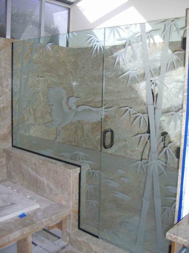 glass door shower cabin bathroom marble idea fitting