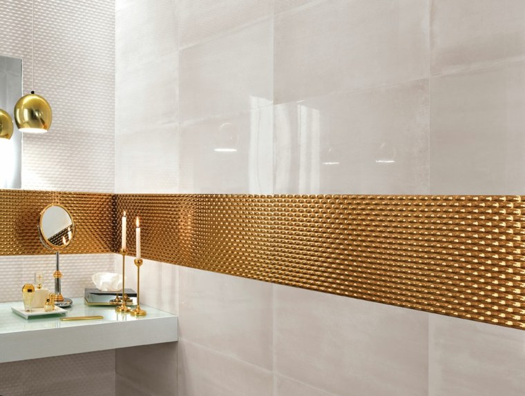 arrangement tiling modern golden design hanging lamp mirror deco candle