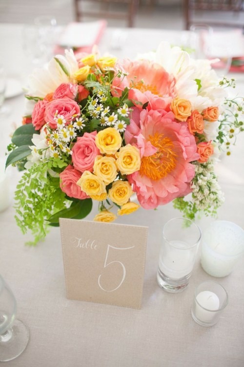 ideen centerpiece blomster deco