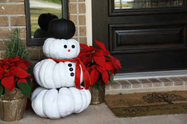 pumpkin deco christmas idea diy terrace outdoor garden space deco