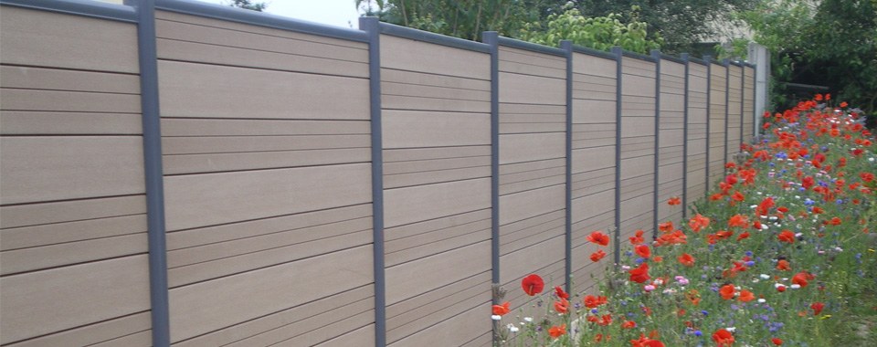 gray garden fence design