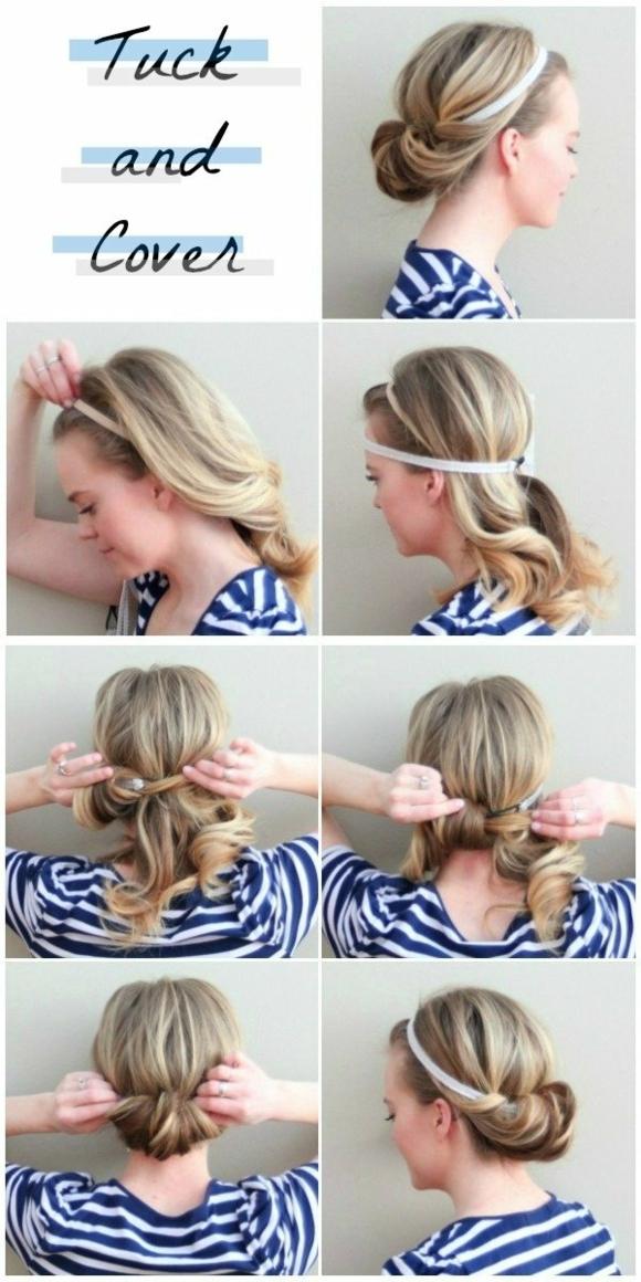 Idea hairstyle bun interesting mid-length hair