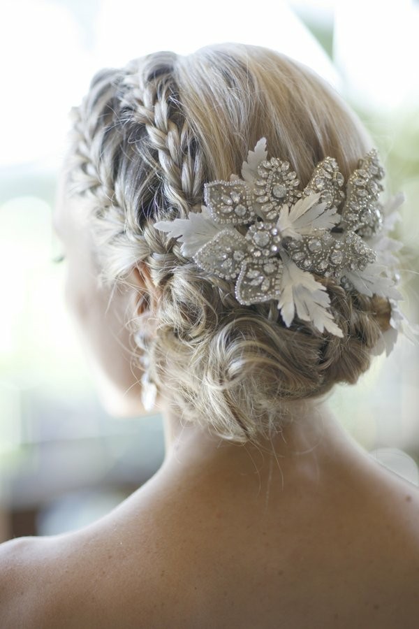 rhinestone wedding hairstyle idea