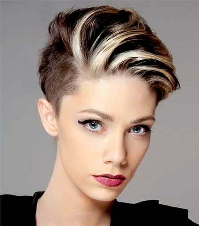 modern woman short hair colored beautiful hair