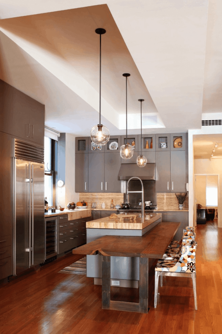 kitchen design idea gray