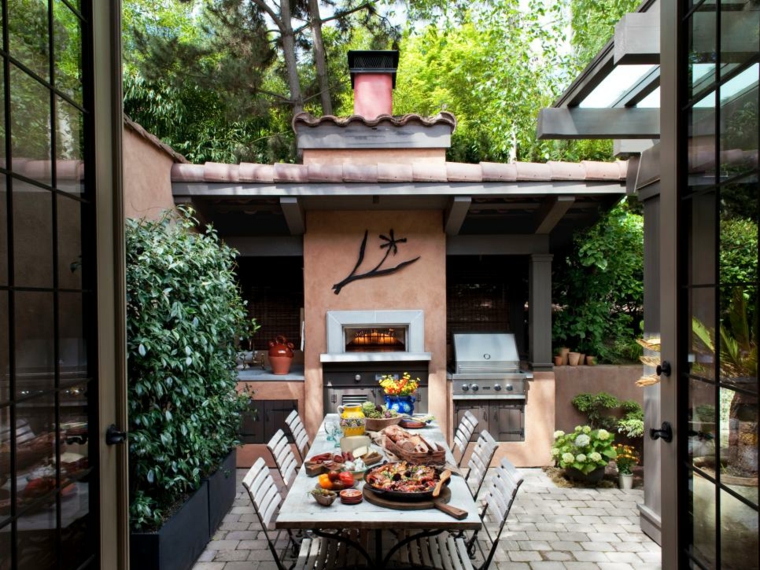 outdoor kitchen summer modern style