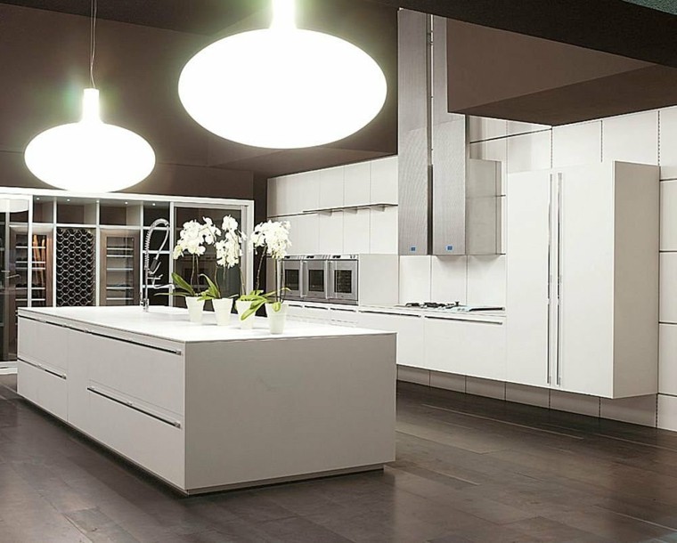 kitchen ideas'angle ilots blancs