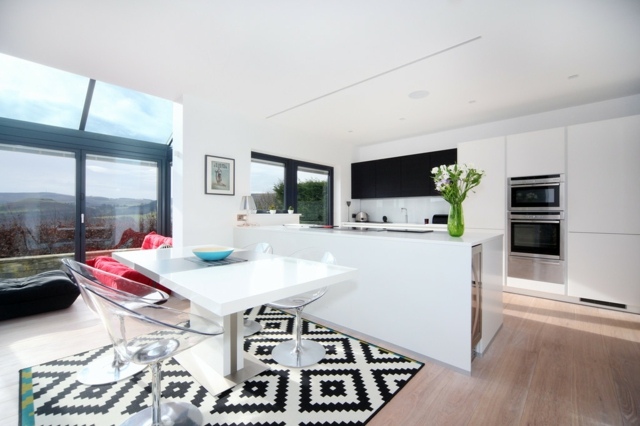 black white kitchen idea