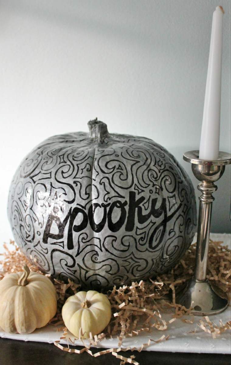 Halloween modern pumpkin decoration idea