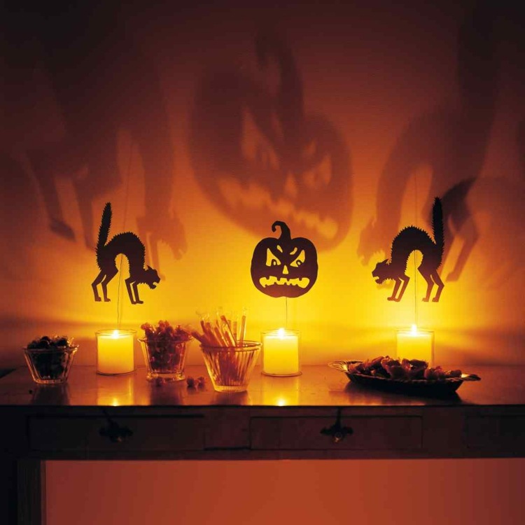 Halloween deco idé matbord