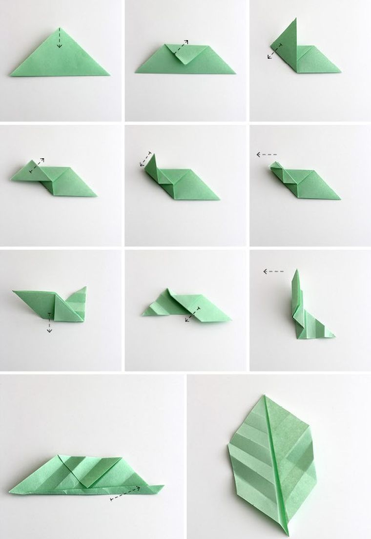 Ideja deco-padec-origami-zlaganje papirja stanja