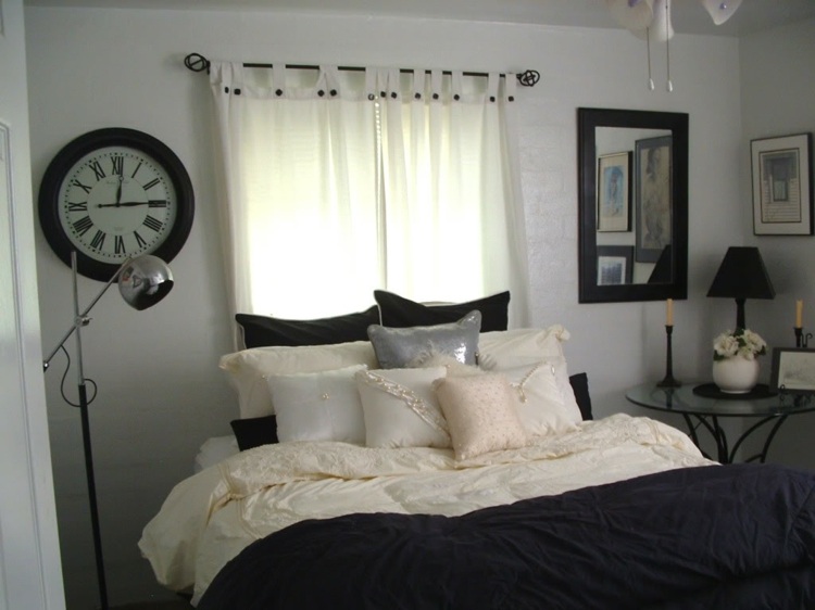 idea deco bedroom design black white