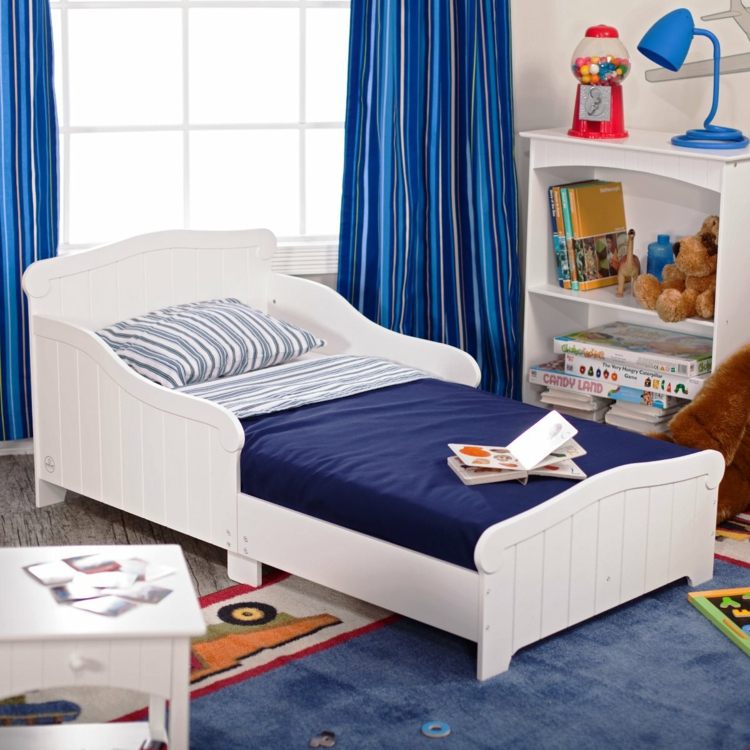 deco idea bedroom boy blue white